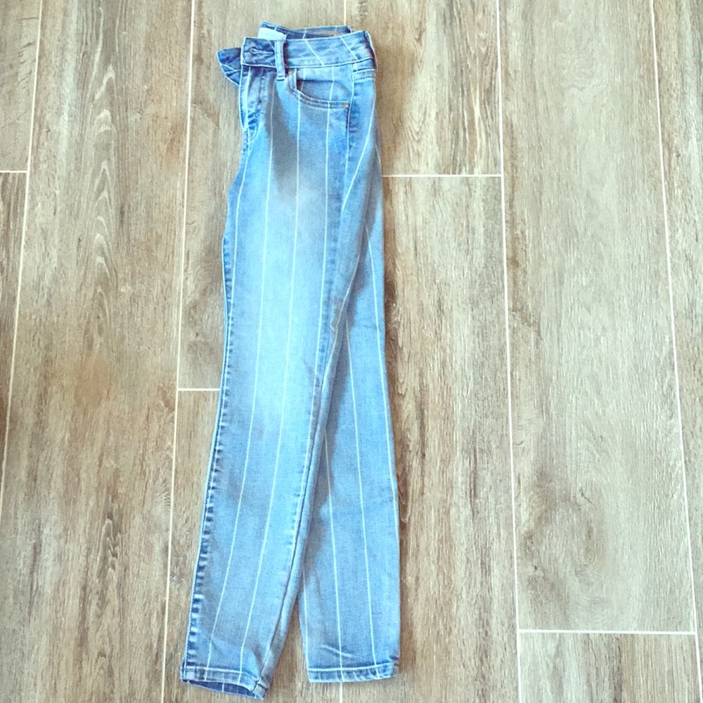 Two pairs of striped jeans!